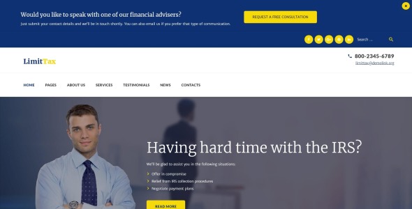 аудит и бухгалтерский учет wordpress тема