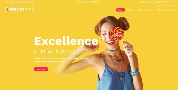 типография отзывчивая тема wordpress