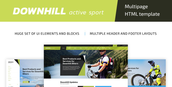 активный спорт многостраничный html5 шаблон сайта