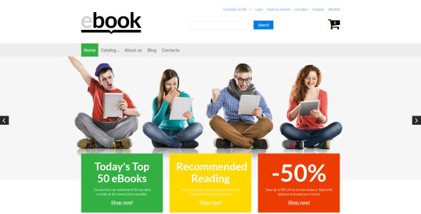 шаблон virtuemart для электронных книг