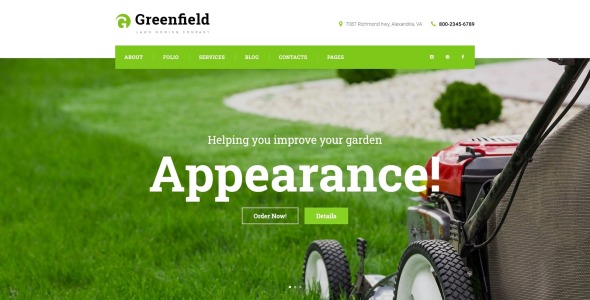 отзывчивая тема wordpress для газонокосилки компании