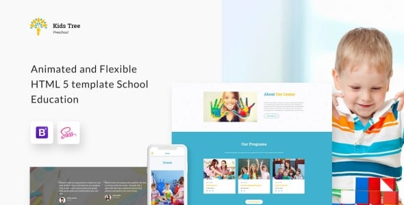 дошкольное образование html bootstrap шаблон сайта