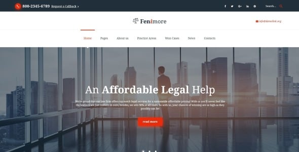 отзывчивый шаблон сайта юридической фирмы