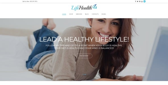 адаптивная тема wordpress healthy lifestyle coach