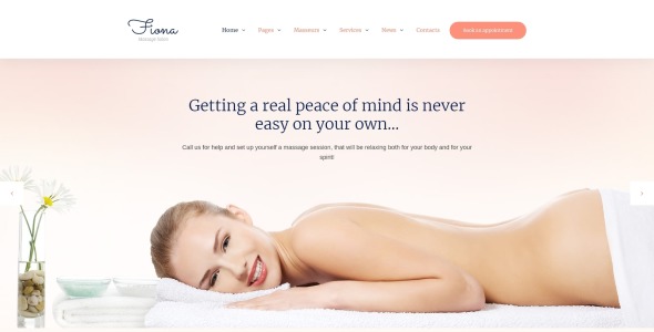 адаптивный шаблон сайта массажного салона