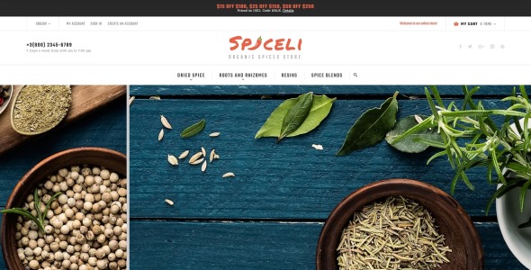 spiceli magento тема