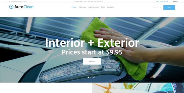 автомойка и ремонт автомобилей wordpress тема