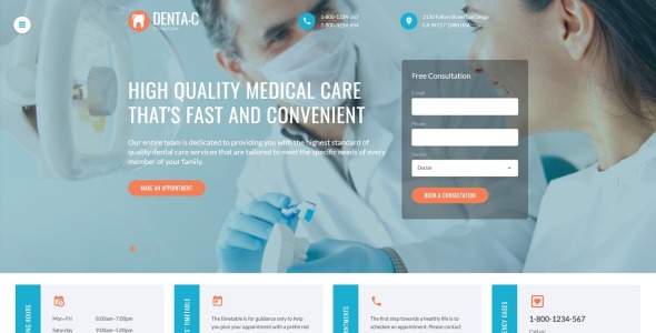 шаблон сайта стоматологического центра