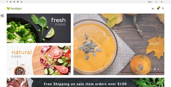 продуктовый магазин prestashop тема