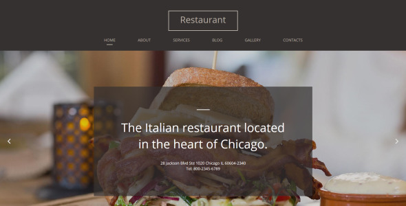 итальянский ресторан moto cms html шаблон