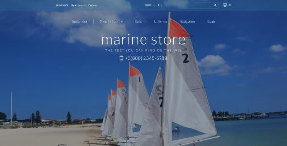 шаблон opencart морского магазина