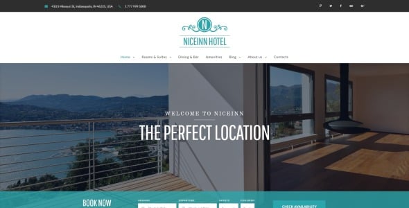 small hotel responsive wordpress theme