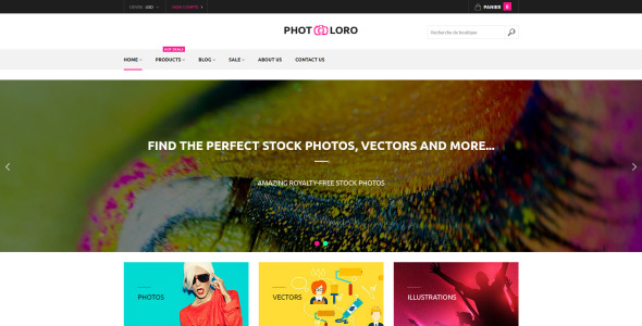 тема photoloro shopify