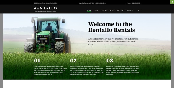 сельскохозяйственное оборудование joomla шаблон