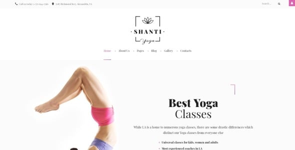 занятия йогой отзывчивый шаблон joomla