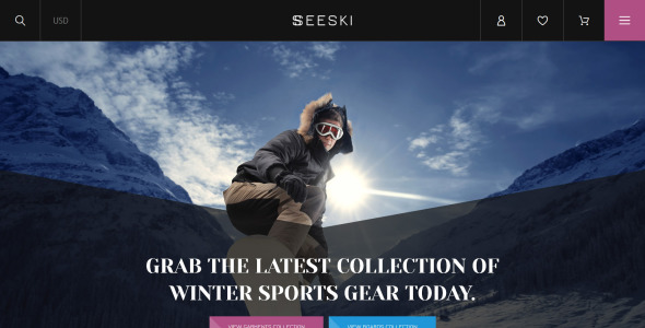 лыжи отзывчивая тема shopify