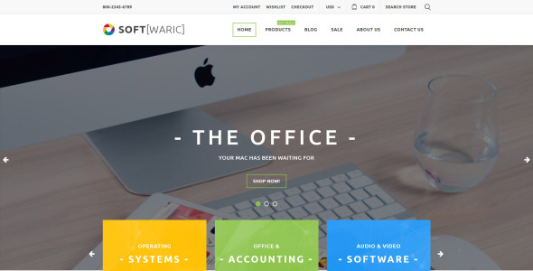 магазин программного обеспечения отзывчивая тема shopify