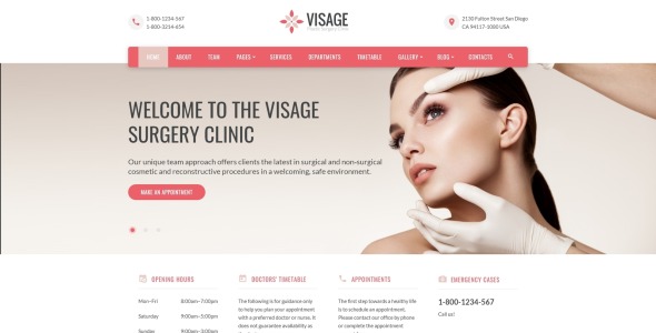 шаблон сайта клиники пластической хирургии