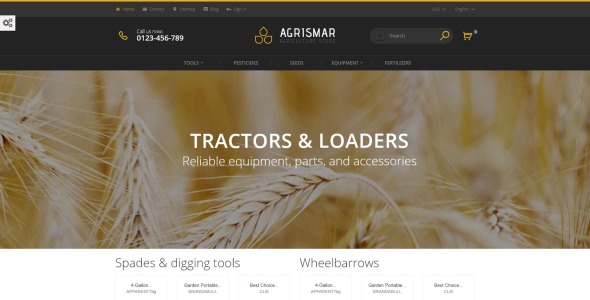 сельскохозяйственный магазин prestashop тема