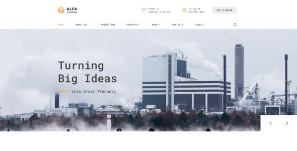 тяжелая промышленность многостраничный шаблон сайта