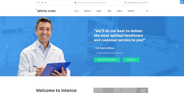 стоматология отзывчивый шаблон joomla