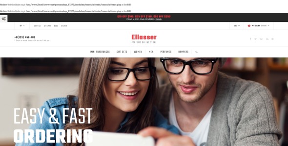 парфюмерный интернет-магазин prestashop theme