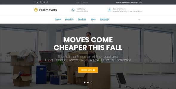 транспорт и транспортные услуги wordpress тема