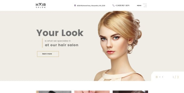многостраничный шаблон сайта парикмахерской