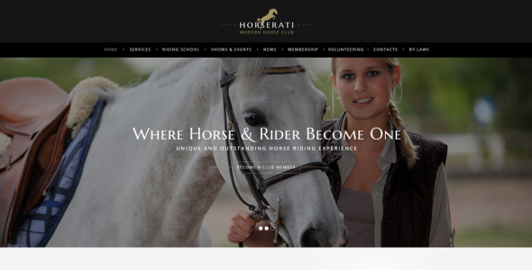 шаблон многостраничного сайта horse club