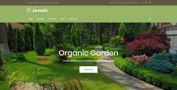 ландшафтный дизайн и стрижка газонов wordpress тема