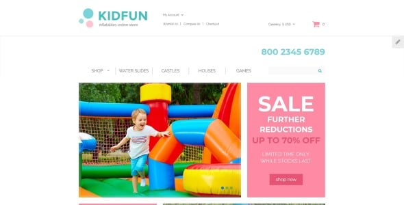 детские игрушки и игры магазин шаблон opencart