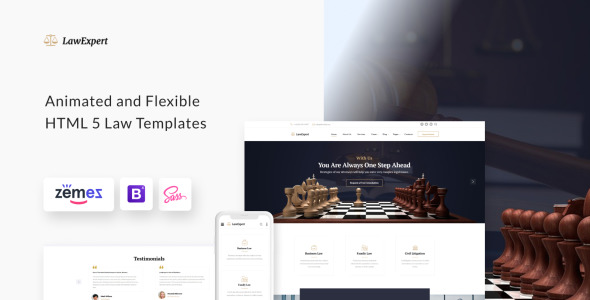 адаптивный шаблон сайта юридической фирмы