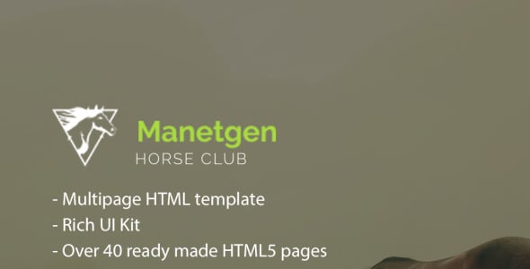 адаптивный многостраничный шаблон сайта для верховой езды