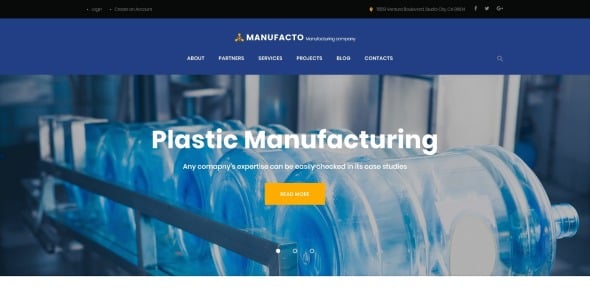 промышленная и производственная компания wordpress тема