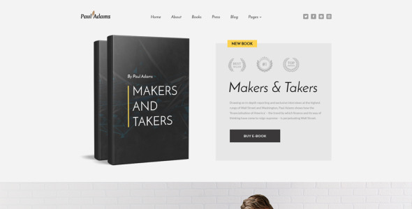 писатель многостраничный творческий html шаблон сайта