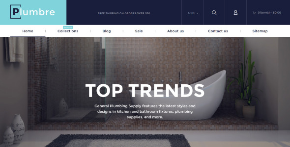 тема shopify для сантехники и строительных деталей