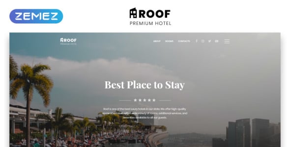 отель многостраничный чистый шаблон сайта bootstrap html5