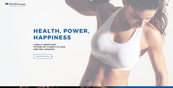 персональный фитнес-тренер отзывчивый шаблон сайта