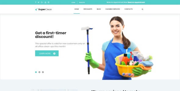 уборка и техническое обслуживание wordpress тема