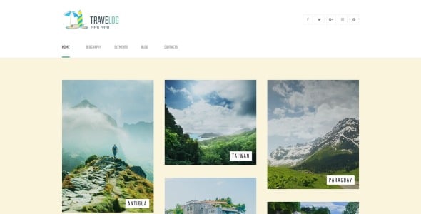 travel photo blog wordpress тема