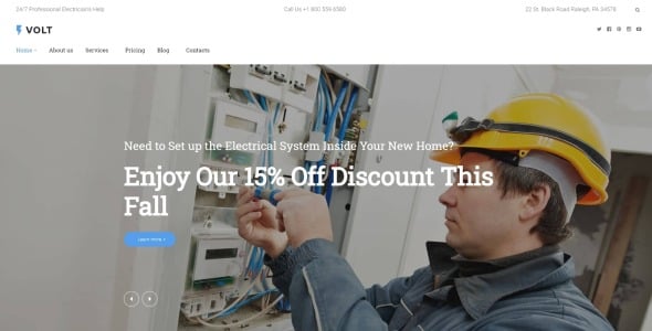 местная электрическая служба wordpress тема