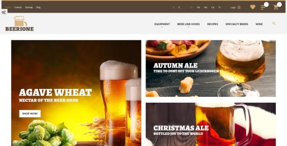 магазин пивоваренного оборудования prestashop тема