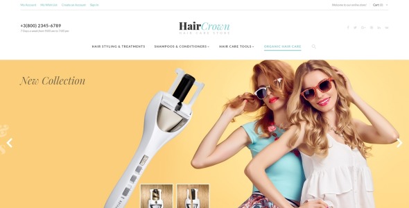 парикмахерская отзывчивая тема magento