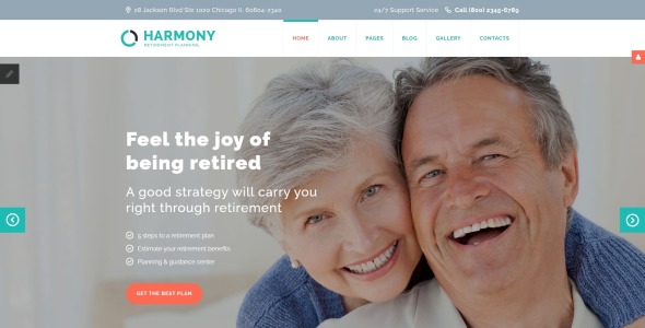 шаблон пенсионного планирования joomla