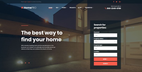 отзывчивый шаблон сайта агентства недвижимости