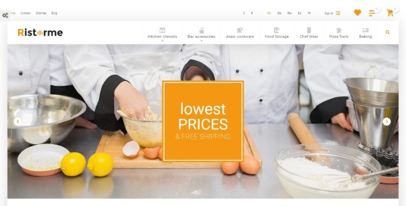 ресторанное оборудование и посуда prestashop тема