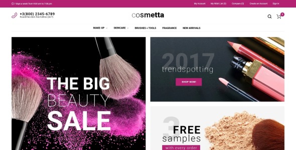 магазин косметики magento theme