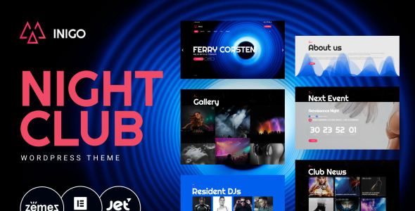 ночной клуб отзывчивый wordpress тема