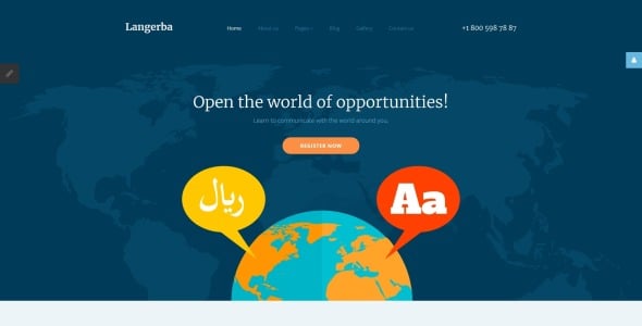 языковая школа joomla шаблон