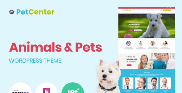 отзывчивая тема wordpress animals & pets